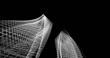 soyut mimari duvar kağıdı tasarımı, dijital konsept arkaplan