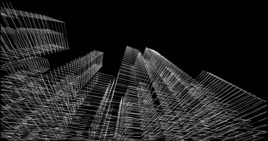 soyut mimari duvar kağıdı tasarımı, dijital konsept arkaplan