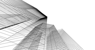 soyut mimari duvar kağıdı tasarımı, dijital konsept arkaplan