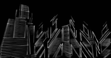 eskiz sanatı, geometrik mimari binalar tasarımı