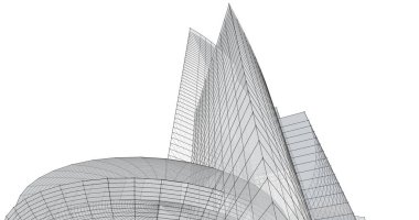 soyut mimari duvar kağıdı tasarımı, dijital konsept arkaplan