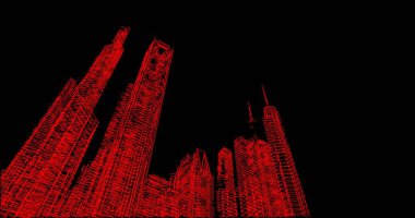 Mimari sanat konseptinde soyut çizgiler, minimum geometrik şekiller. 