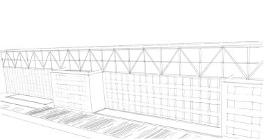 soyut mimari duvar kağıdı tasarımı, dijital konsept arkaplan