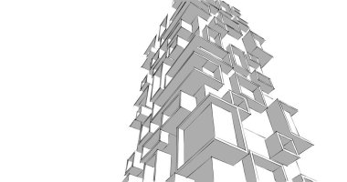 soyut mimari duvar kağıdı tasarımı, dijital konsept arkaplan
