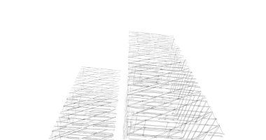 soyut mimari duvar kağıdı tasarımı, dijital konsept arkaplan