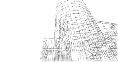 soyut mimari duvar kağıdı tasarımı, dijital konsept arkaplan