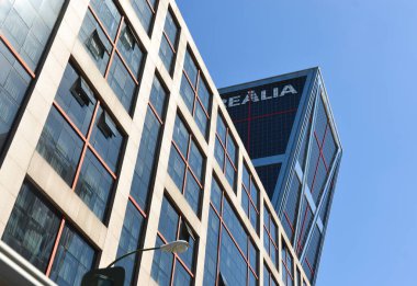 Arkaplanda mimari bina 3d illüstrasyon