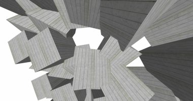 Arkaplanda mimari bina 3d illüstrasyon