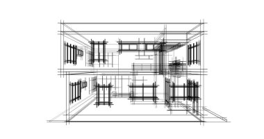 soyut mimari duvar kağıdı tasarımı, dijital konsept arkaplan