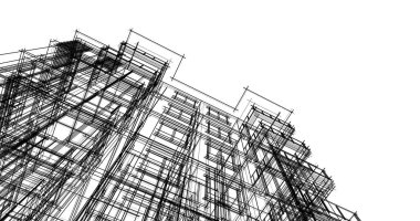 soyut mimari duvar kağıdı tasarımı, dijital konsept arkaplan