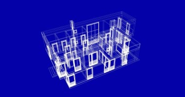 soyut mimari duvar kağıdı tasarımı, dijital konsept arkaplan