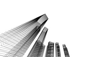 soyut mimari duvar kağıdı tasarımı, dijital konsept arkaplan