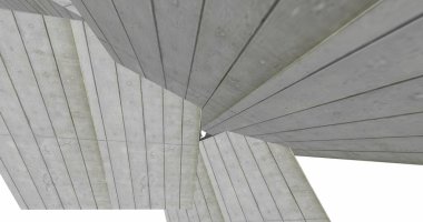 Mimari sanat konseptinde soyut çizgiler, minimum geometrik şekiller. 