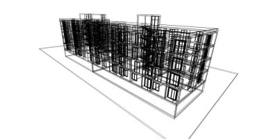soyut mimari duvar kağıdı tasarımı, dijital konsept arkaplan
