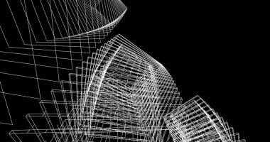 soyut mimari duvar kağıdı tasarımı, dijital konsept arkaplan