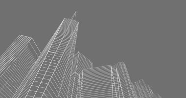 soyut mimari duvar kağıdı tasarımı, dijital konsept arkaplan