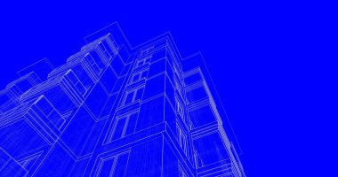 soyut mimari duvar kağıdı tasarımı, dijital konsept arkaplan