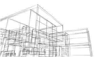 soyut mimari duvar kağıdı tasarımı, dijital konsept arkaplan