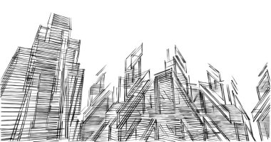 minimal geometrik şekiller, mimari çizgiler