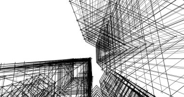 soyut mimari duvar kağıdı tasarımı, dijital konsept arkaplan