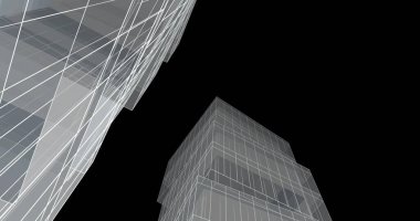 soyut mimari duvar kağıdı tasarımı, dijital konsept arkaplan