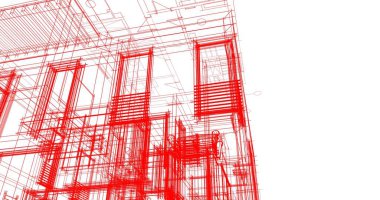 soyut mimari duvar kağıdı tasarımı, dijital konsept arkaplan