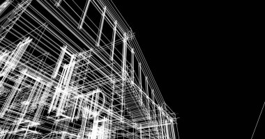 soyut mimari duvar kağıdı tasarımı, dijital konsept arkaplan