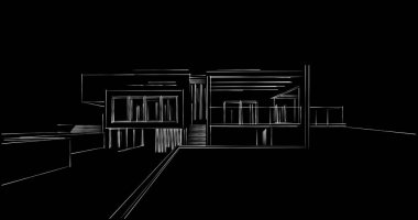 soyut mimari duvar kağıdı tasarımı, dijital konsept arkaplan