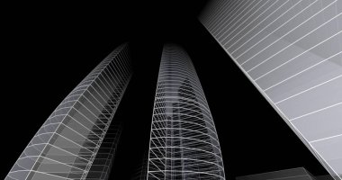 soyut mimari duvar kağıdı tasarımı, dijital konsept arkaplan