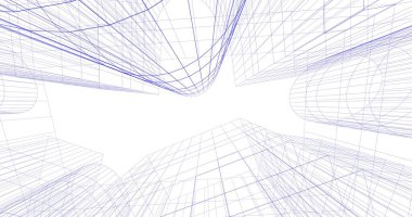 soyut mimari duvar kağıdı tasarımı, dijital konsept arkaplan