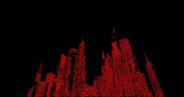 Mimari sanat konseptinde soyut çizgiler, minimum geometrik şekiller. 