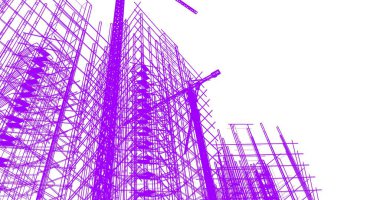 soyut mimari duvar kağıdı tasarımı, dijital konsept arkaplan