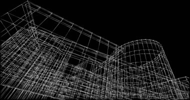 soyut mimari duvar kağıdı tasarımı, dijital konsept arkaplan