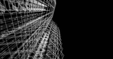 soyut mimari duvar kağıdı tasarımı, dijital konsept arkaplan