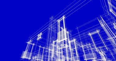 soyut mimari duvar kağıdı tasarımı, dijital konsept arkaplan