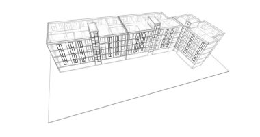 soyut mimari duvar kağıdı tasarımı, dijital konsept arkaplan
