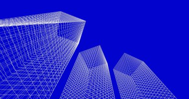soyut mimari duvar kağıdı tasarımı, dijital konsept arkaplan