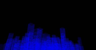 Arkaplanda mimari bina 3d illüstrasyon