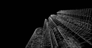 soyut mimari duvar kağıdı tasarımı, dijital konsept arkaplan