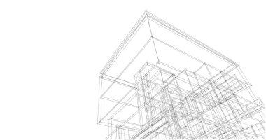 soyut mimari duvar kağıdı tasarımı, dijital konsept arkaplan