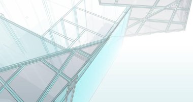 soyut mimari duvar kağıdı tasarımı, dijital konsept arkaplan