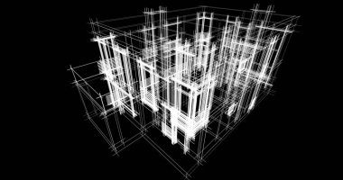 soyut mimari duvar kağıdı tasarımı, dijital konsept arkaplan