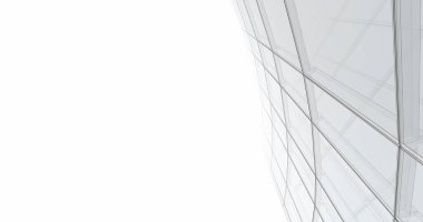 Arkaplanda mimari bina 3d illüstrasyon