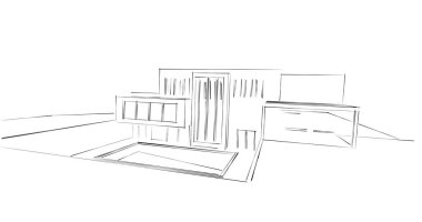 soyut mimari duvar kağıdı tasarımı, dijital konsept arkaplan