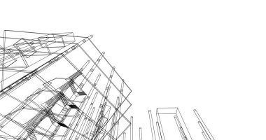 soyut mimari duvar kağıdı tasarımı, dijital konsept arkaplan