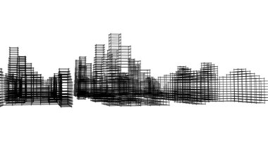 soyut mimari duvar kağıdı tasarımı, dijital konsept arkaplan