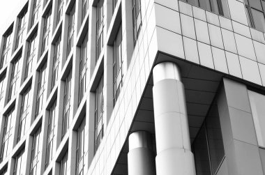 Arkaplanda mimari bina 3d illüstrasyon