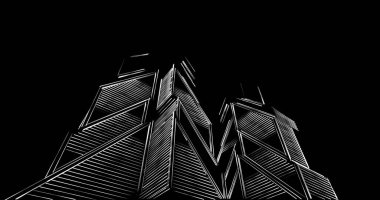 minimal geometrik şekiller, mimari çizgiler