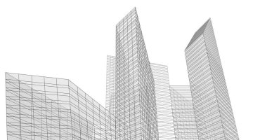 soyut mimari duvar kağıdı tasarımı, dijital konsept arkaplan