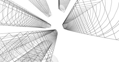 soyut mimari duvar kağıdı tasarımı, dijital konsept arkaplan